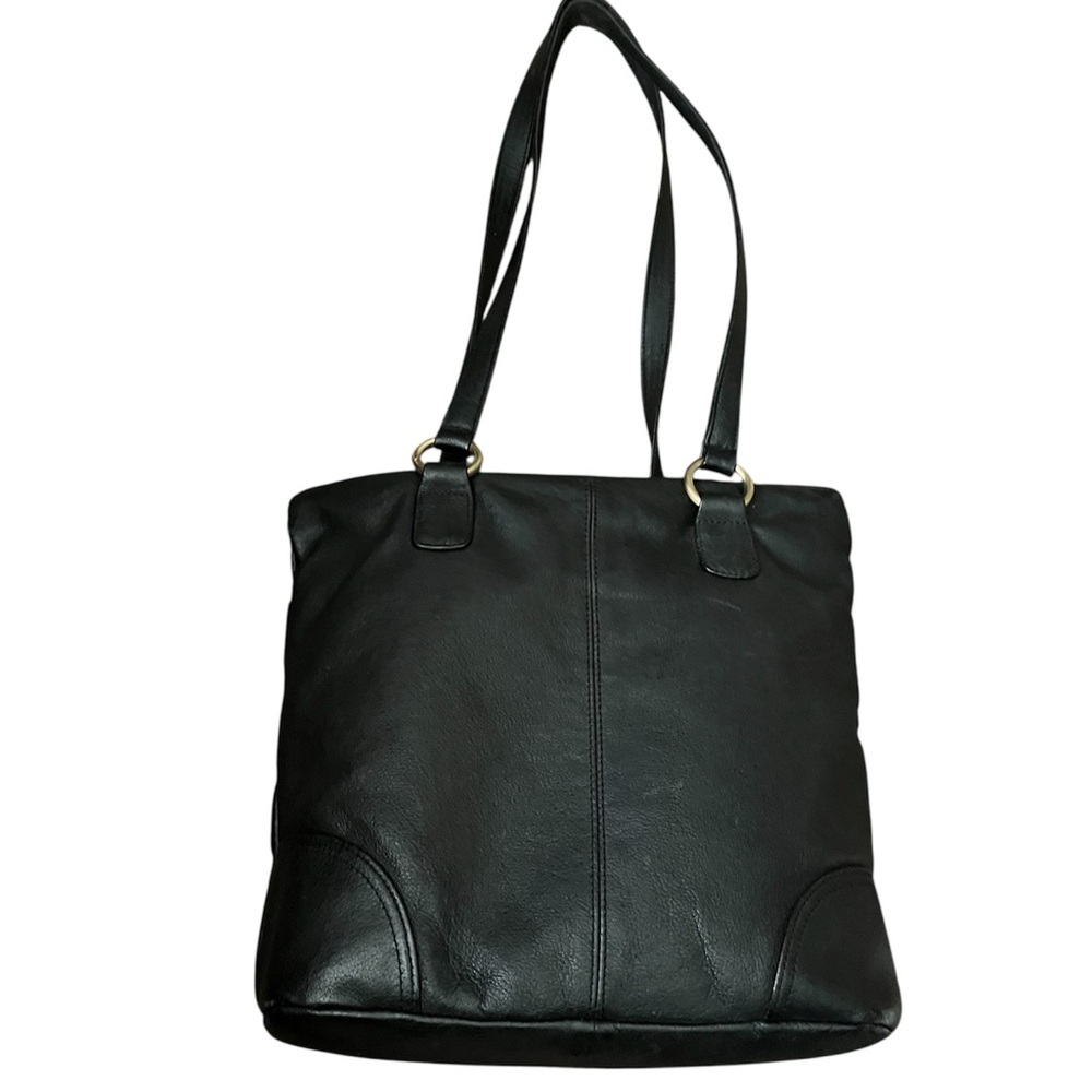 Vintage 90’s Giani Bernini Shoulder Bag Black Leather Classic Double Strap Purse
